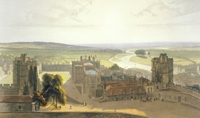 Windsor Castle, from a compilation of views of Windsor, Eton and Virginia Water, c.1825-30 by William Daniell